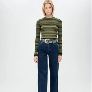 Re/done green space dye knit sweater